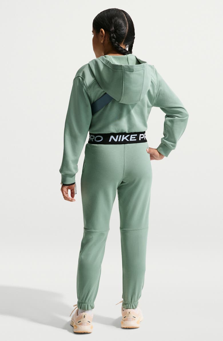 Nike Kids' Pro Fit Dri-FIT Full Zip Hoodie, Alternate, color, Steam/ Black/ White