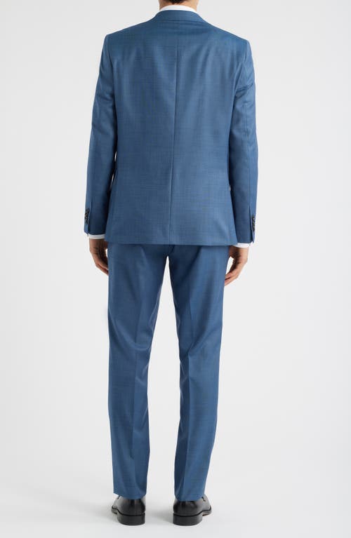 Jack Victor Esprit Regular Fit Blue Super 110s Sharkskin Suit In Blue