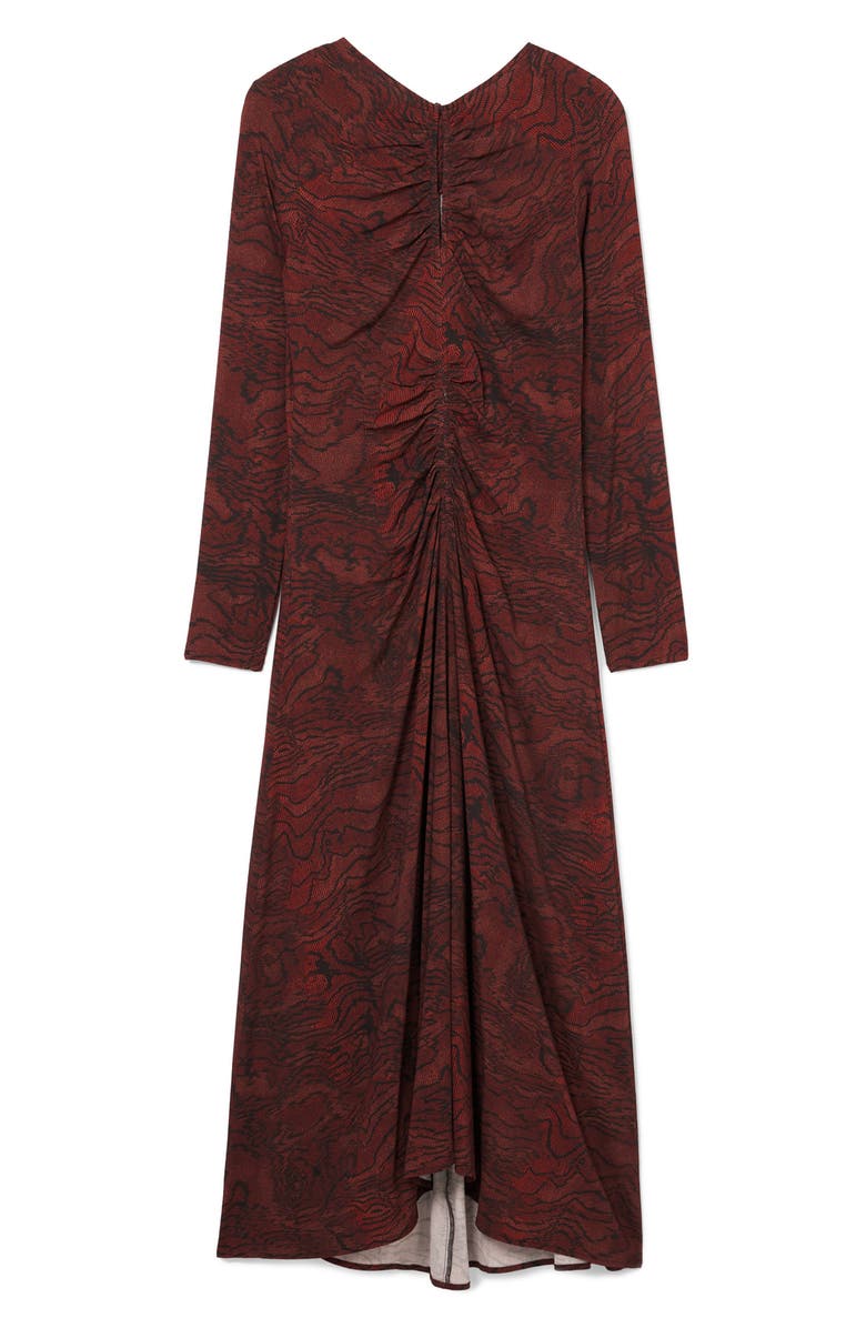 Desigual Print Long Sleeve Maxi Dress, Alternate, color, 