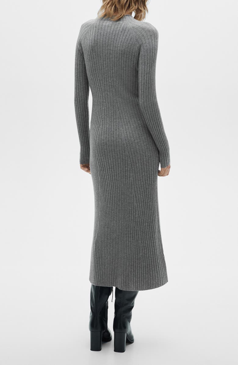 MANGO Funnel Neck Long Sleeve Maxi Dress, Alternate, color, 