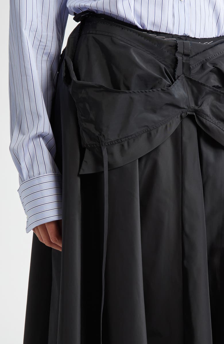 Maison Margiela Taffeta Midi Skirt, Alternate, color, 