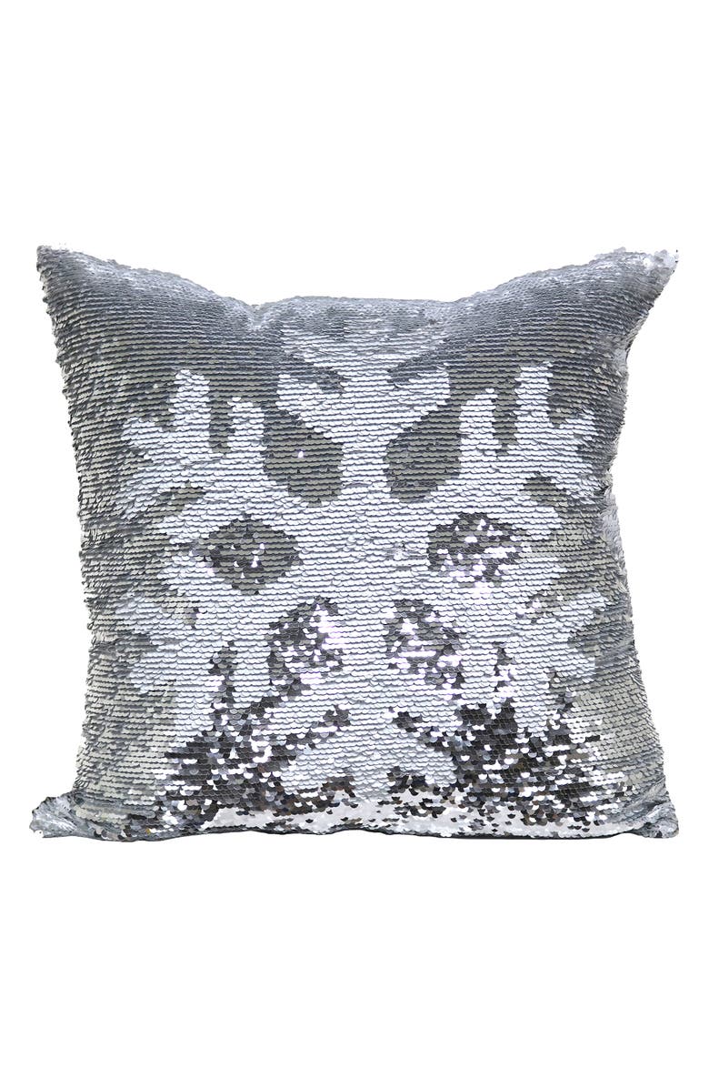 BRENTWOOD ORIGINALS Snowflake Sequin Accent Pillow, Main, color,