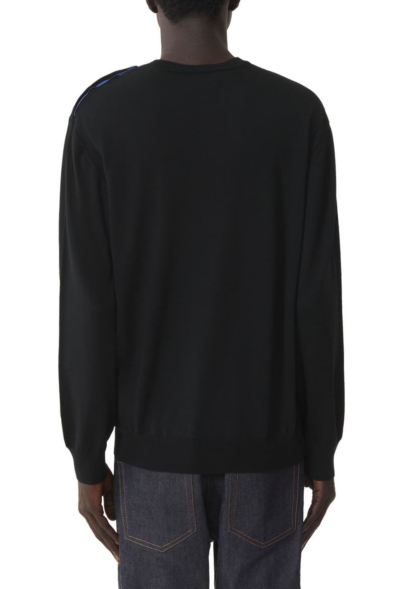 Classic Merino Wool Sweater, Alternate, color, Ebony