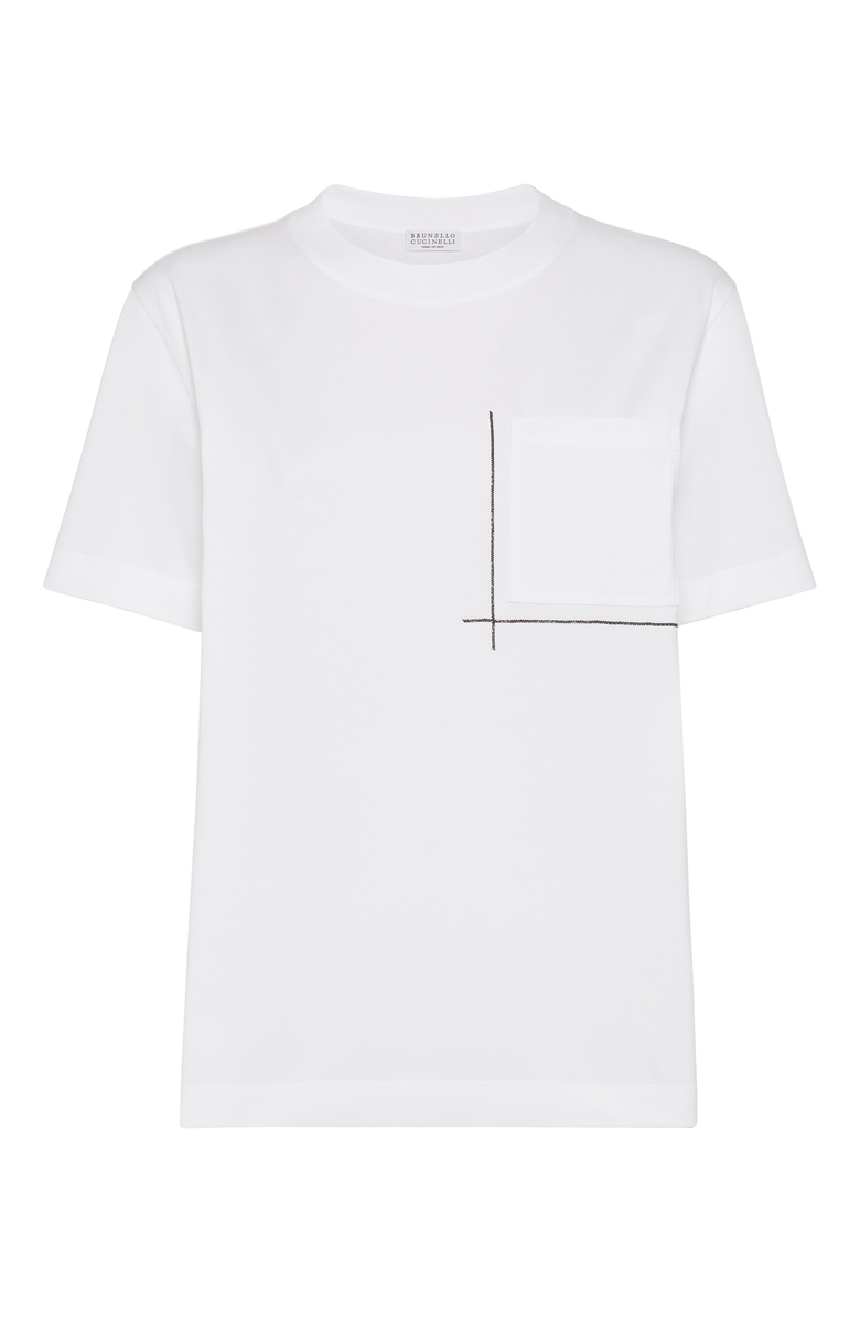 Brunello Cucinelli T-shirt with monili, Main, color, 