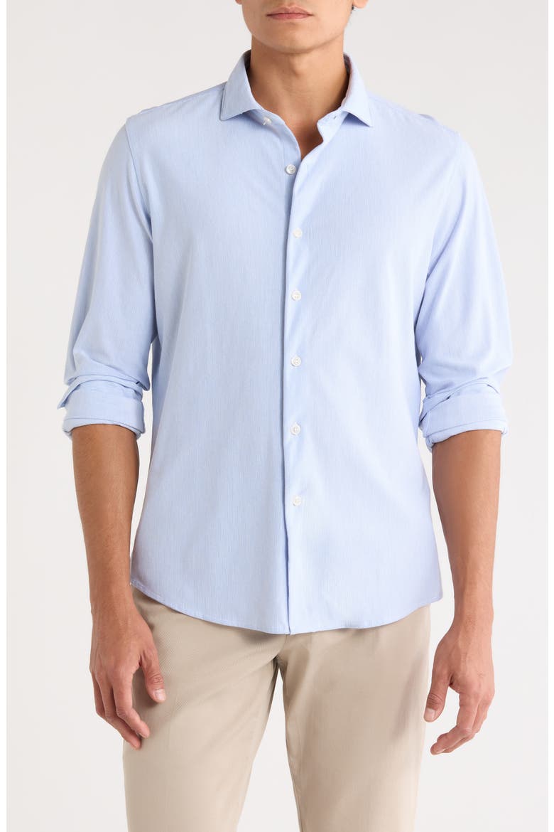 Tech Oxford Dress Shirt, Main, color, BLUE