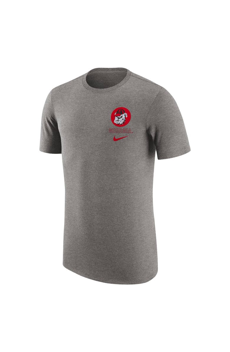 Nike Men's Nike Heather Gray Georgia Bulldogs Retro Tri-Blend T-Shirt, Alternate, color, 