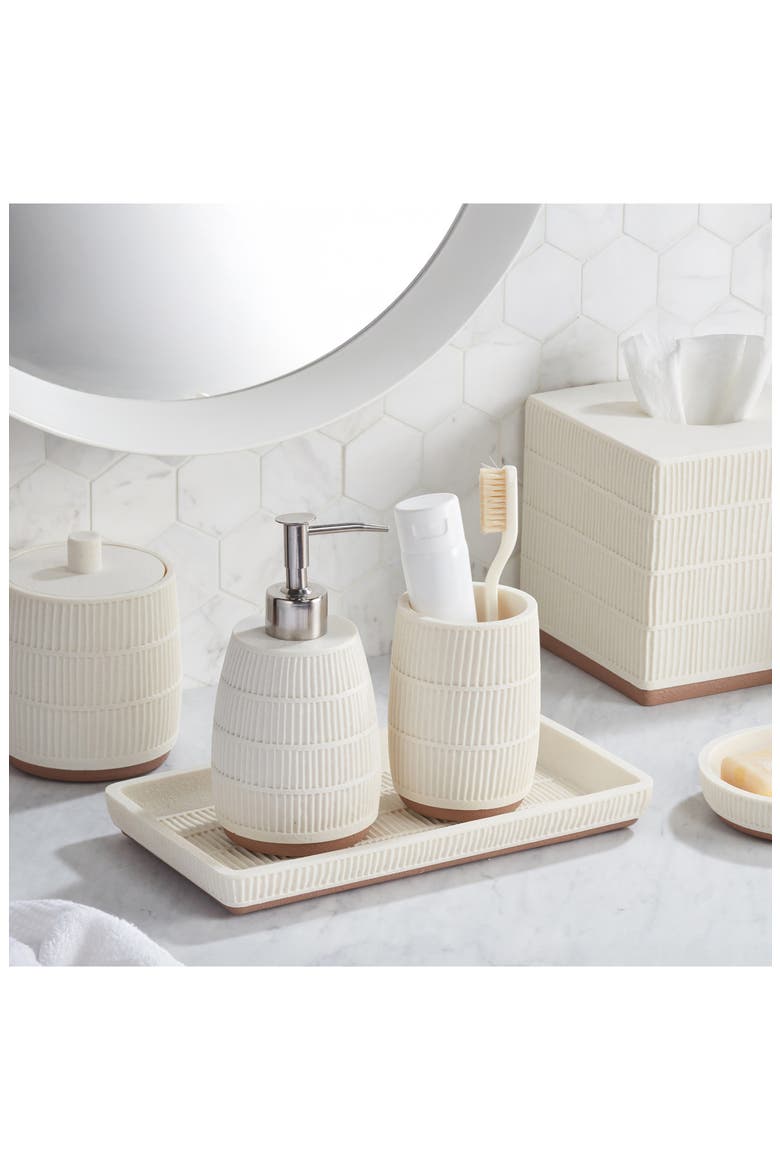 3-Piece Bathroom Accessories Set, Alternate, color, CREAM