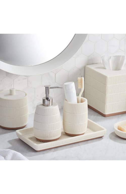 Roselli Trading Company Navajo Bath Accessories 3 Piece Set Bedding In Cream