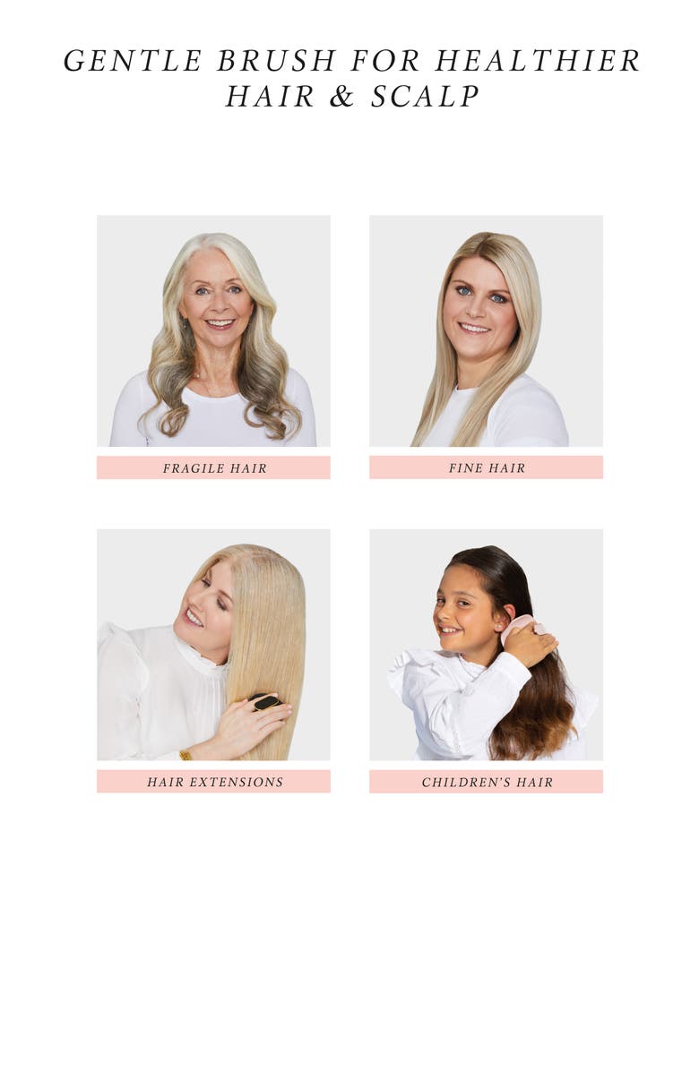 Manta The Gentle Brush for Healthier Hair & Scalp, Alternate, color, Black