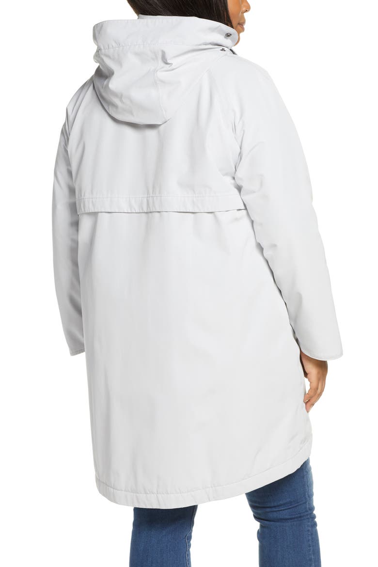 Element Waterproof Hooded Jacket, Alternate, color, ICE WHITE/ CLASSIC