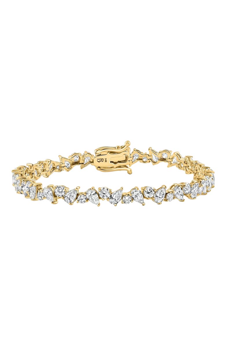 Bliss Diamond 4.10Ct Multi-Stone Diamond 7" Tennis Bracelet 14k Gold Lab Grown, Main, color, 