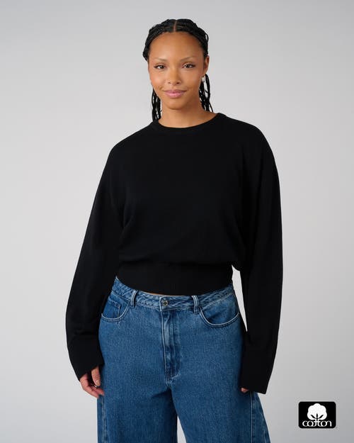 Weworewhat Bubble Crewneck Sweater In Black