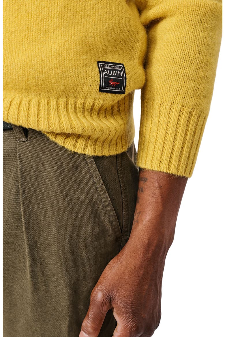 Prestwick Shetland Crew Neck Sweater, Alternate, color, Yellow