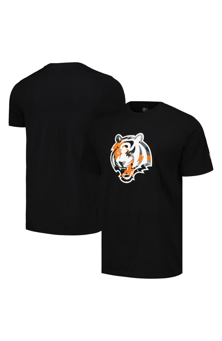 New Era Men's New Era Black Cincinnati Bengals Camo Logo T-Shirt, Main, color,