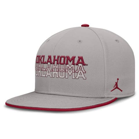 Men's Jordan Brand  Gray Oklahoma Sooners True Primetime Performance Fitted Hat