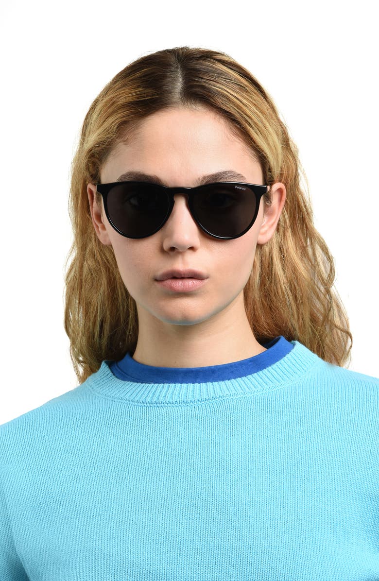 Polaroid 54mm Polarized Round Sunglasses, Alternate, color, 