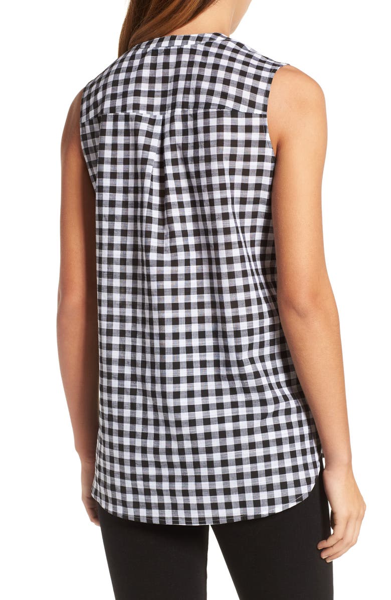 Foxcroft GINGHAM SL BLOUSE, Alternate, color, 
