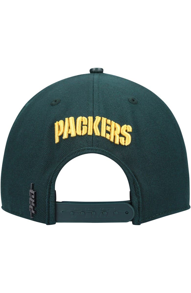 PRO STANDARD Men's Pro Standard Green Green Bay Packers Stacked Snapback Hat, Alternate, color,