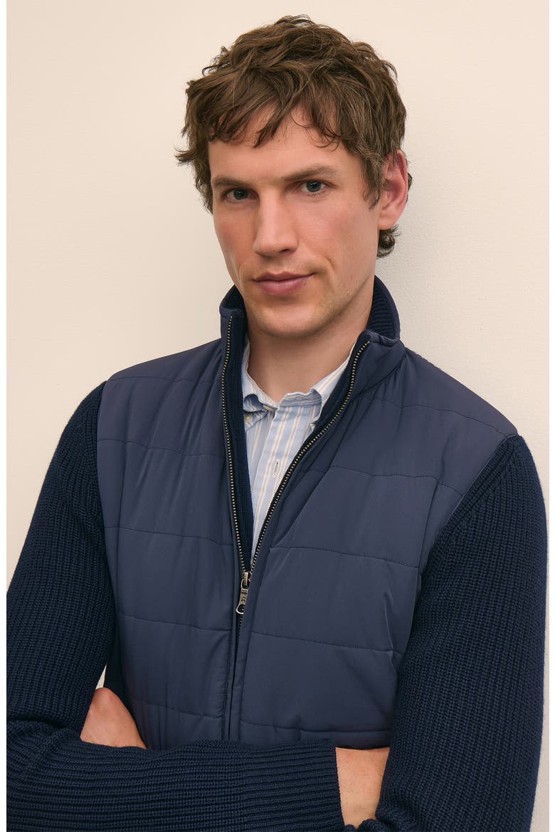 Performance Quilted Hybrid Jacket, Alternate, color, NAVY