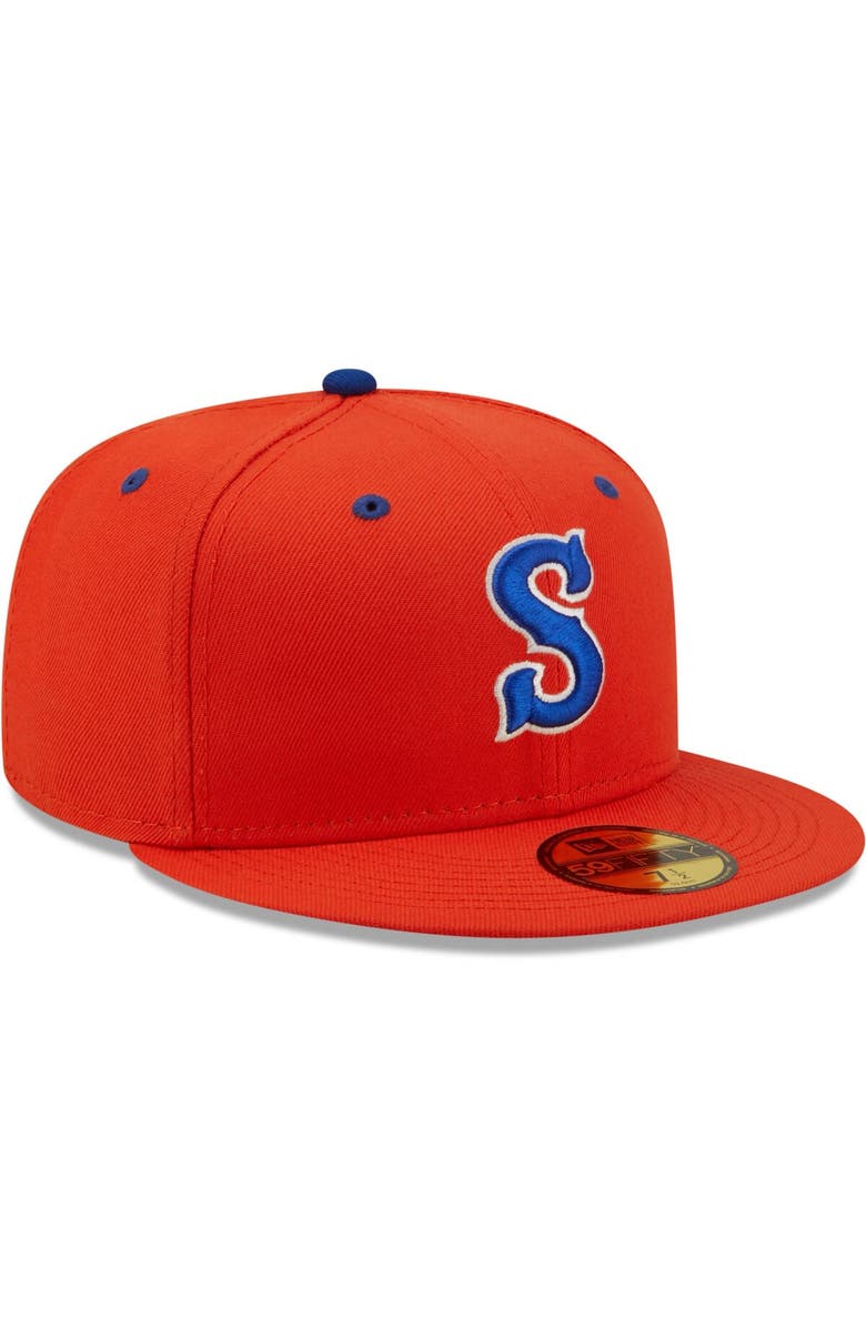 New Era Men's New Era Orange Syracuse Mets Authentic Collection 59FIFTY Fitted Hat, Alternate, color, Orange
