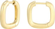Adornia 14k Gold Plated Rounded Edge Huggie Hoop Earrings