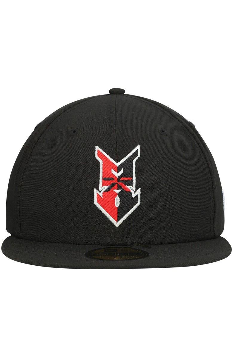 New Era Men's New Era Black Indianapolis Indians Authentic Collection Road 59FIFTY Fitted Hat, Alternate, color, 