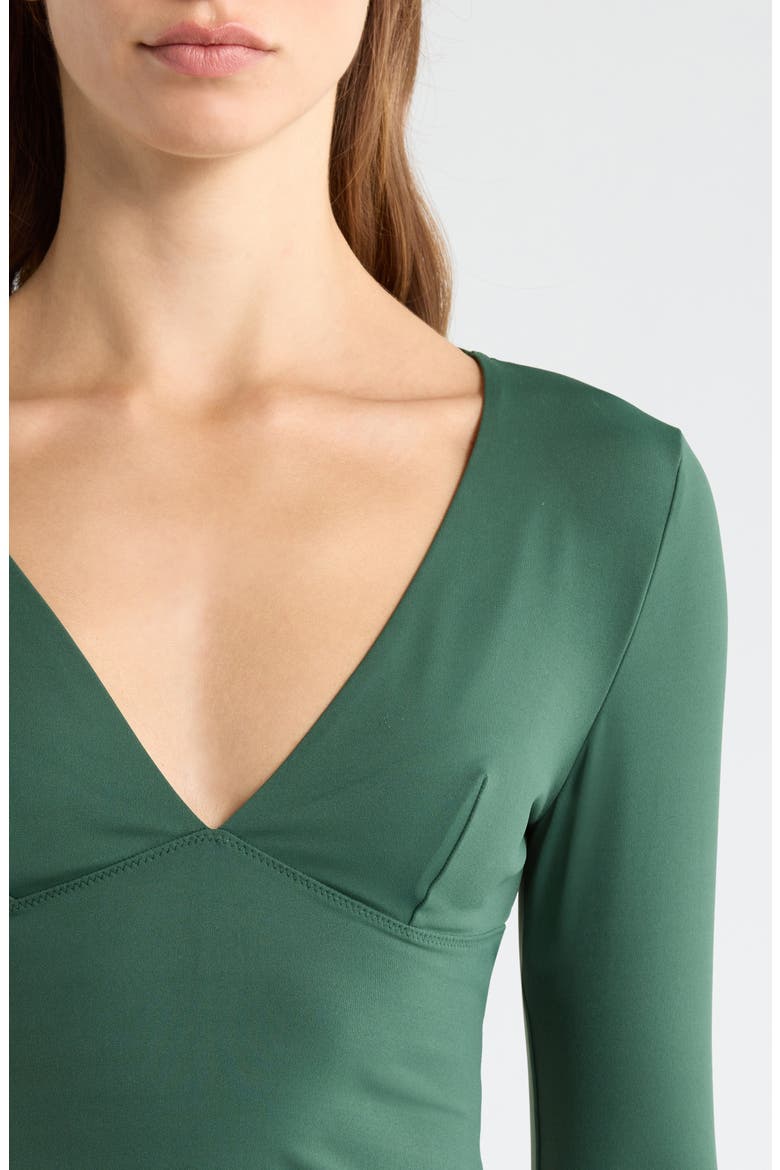 Gianna V-Neck Top, Alternate, color, GREEN