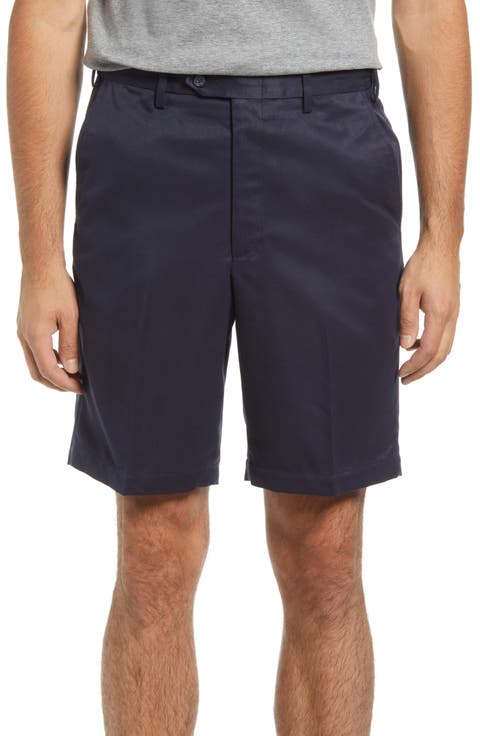 Microfiber Self Sizer Flat Front Shorts