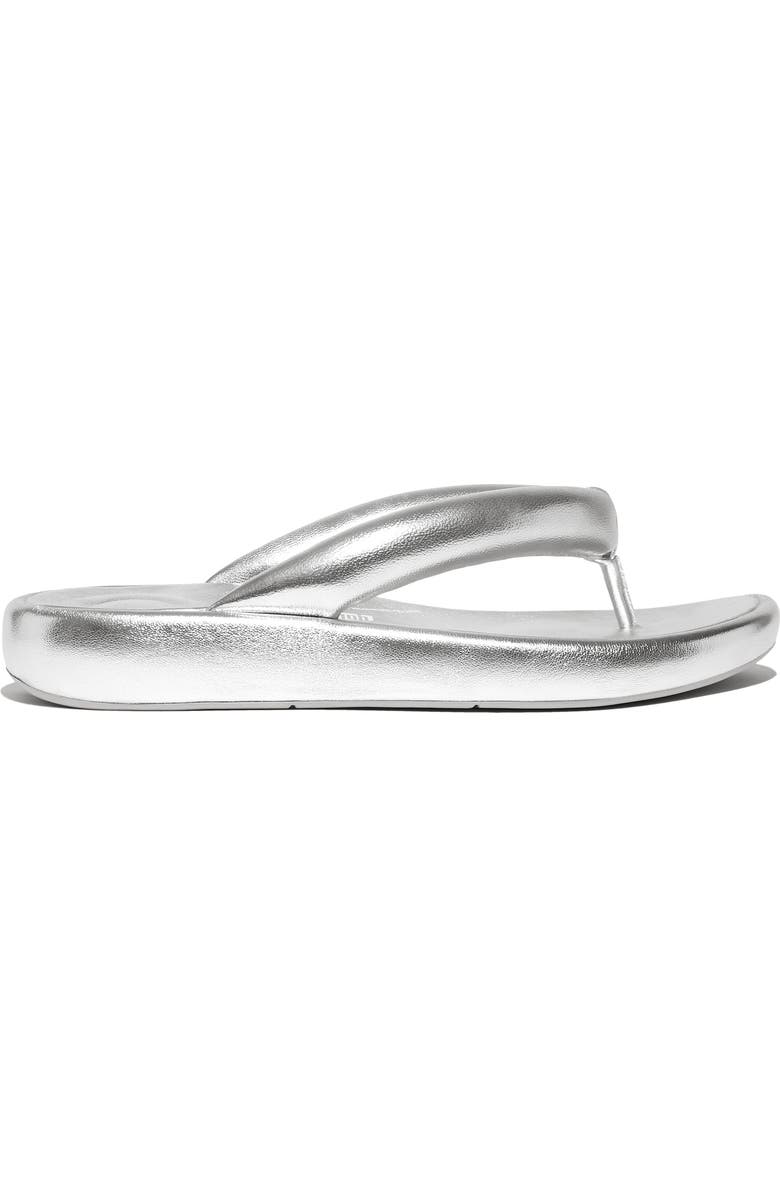 FitFlop iQushion D-Luxe Flip Flop, Alternate, color, Silver