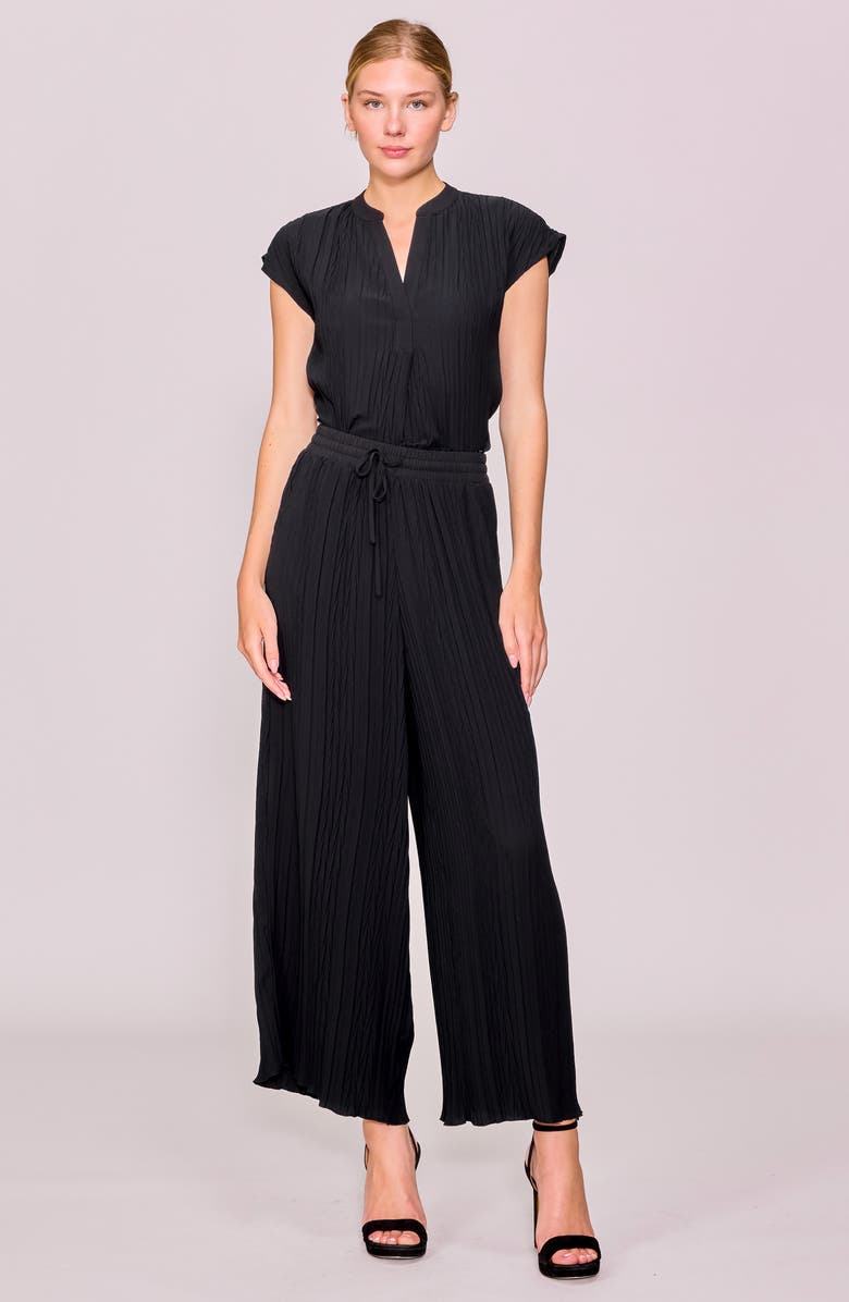 MELLODAY Twist Pleat Top, Alternate, color, Black