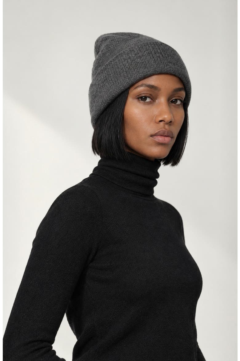 Erin Rib Knit Beanie, Alternate, color, DK GREY MI