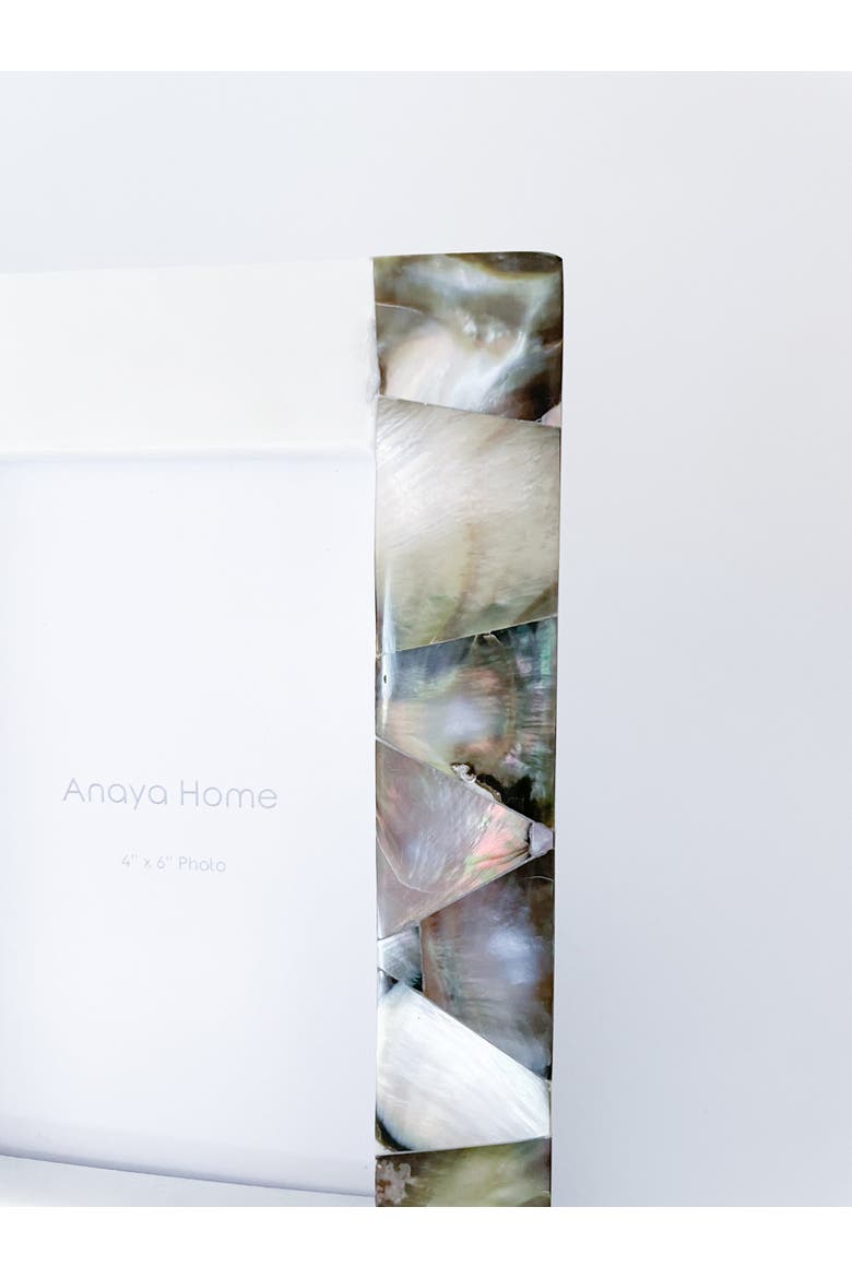 Grey Mother of Pearl Marble Picture Frames, Alternate, color, White