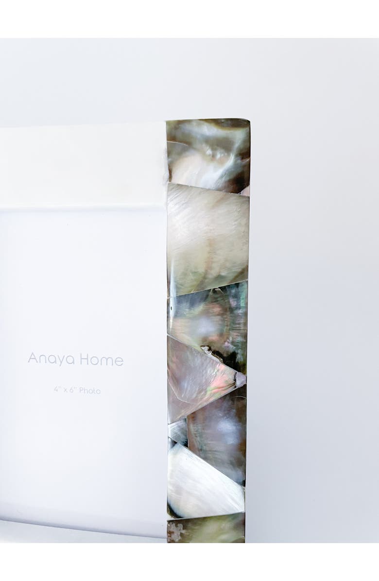Anaya Grey Mother of Pearl Marble Picture Frames, Alternate, color,