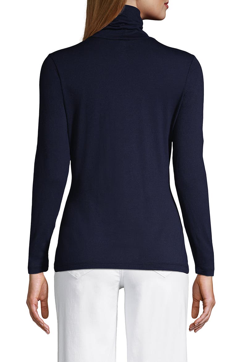 Lightweight Jersey Skimming Long Sleeve Turtleneck, Alternate, color, Radiant Navy