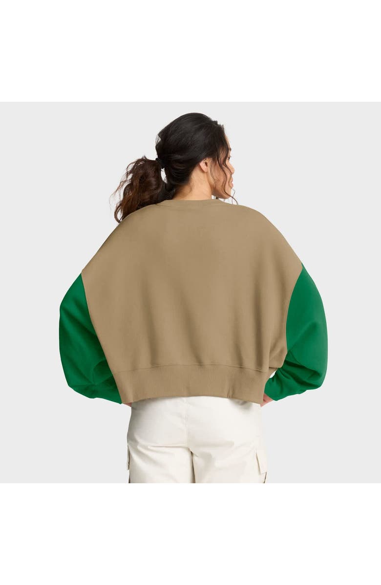 Nike Women's Nike Tan Philadelphia Eagles Oversized Rewind Pullover Sweatshirt, Alternate, color, Tan