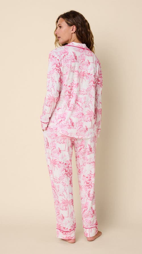 The Cat's Pajamas Pima Knit Pajama Set In Pink