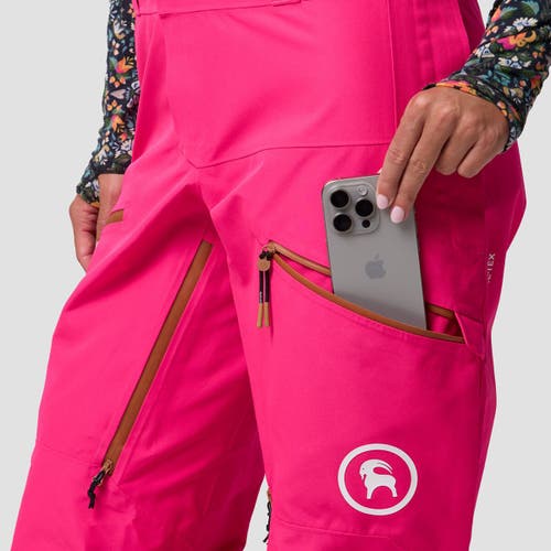 Backcountry Cottonwoods Gore-tex Shell Bib Pant In Pink