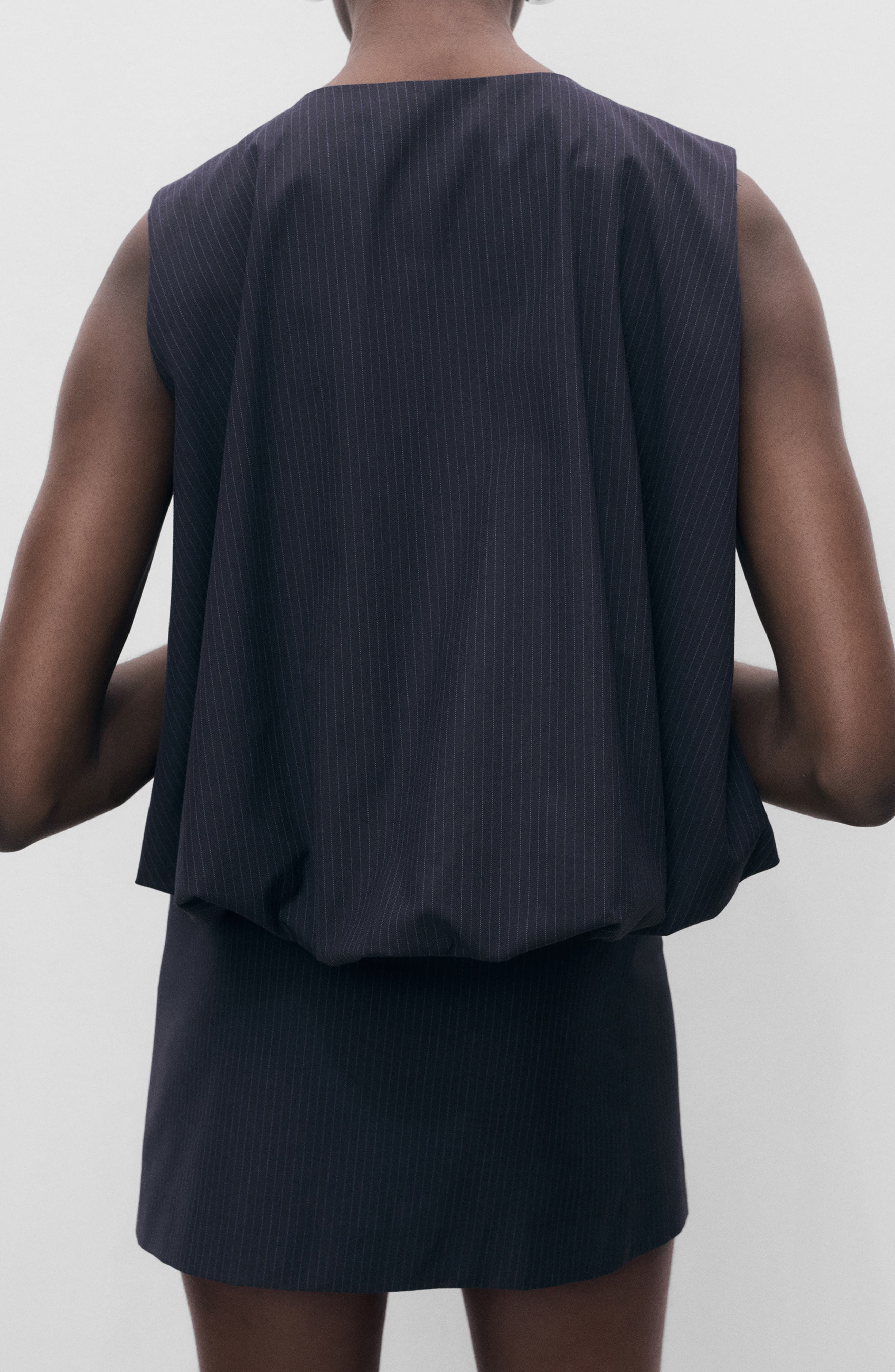 Pinstripe Crop Vest - image 2