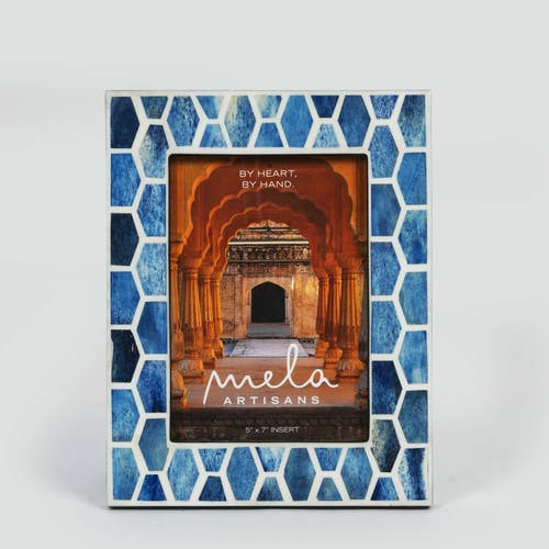 Mela Artisans Gramercy Inlay Picture Frame In Blue