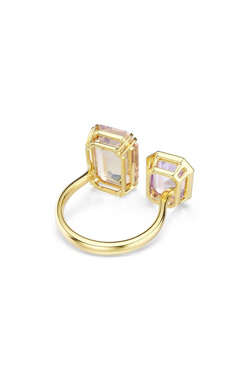 Swarovski Millenia Octagon Cut Open Ring In Gold