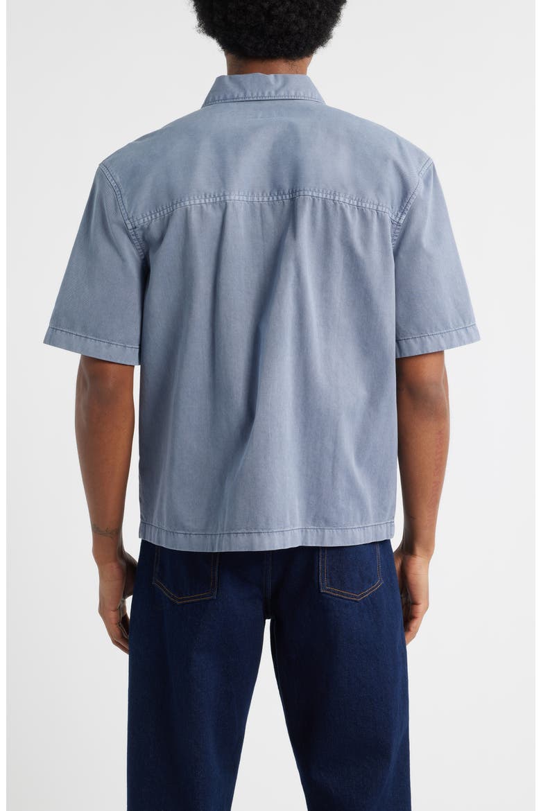 Short Sleeve Mechanic Shirt, Alternate, color, GREY FOLKSTONE