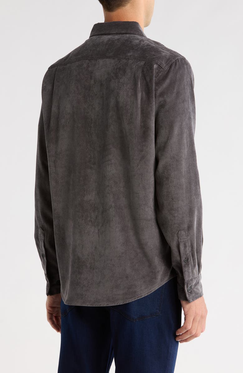 WEATHERPROOF VINTAGE Comfort Stretch Corduroy Button-Up Shirt, Alternate, color, Forged Iron