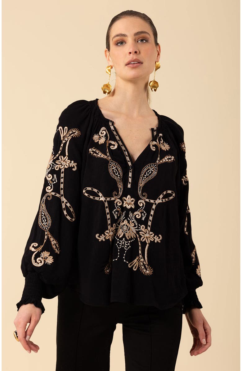 Hale Bob Jemma Embroidered Top, Alternate, color, 
