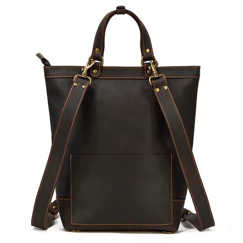 Steel Horse Leather The Icarus | Handmade Vintage Leather Backpack In Brown