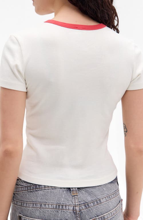 Bdg Urban Outfitters Strawberry Ringer T-shirt In White