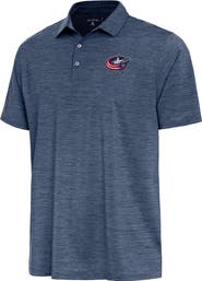 ANTIGUA Men's Antigua Heather Navy Columbus Blue Jackets Layout Polo
