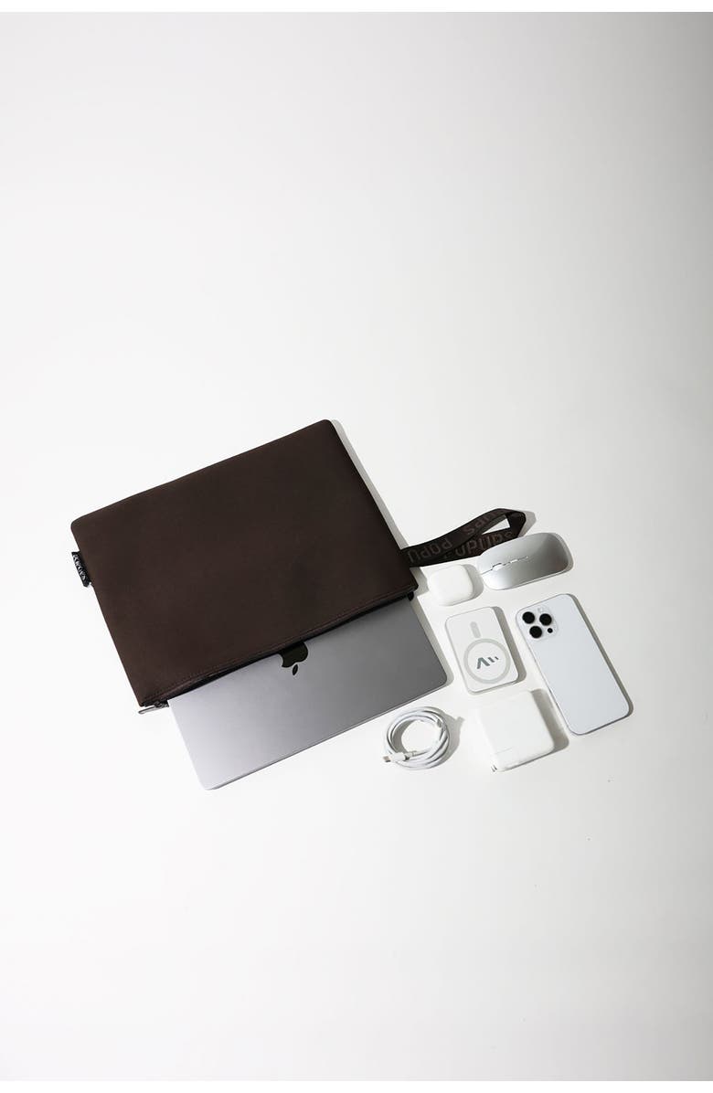 POP UPS BRAND Water Resistant Laptop Sleeve, Alternate, color, Brown