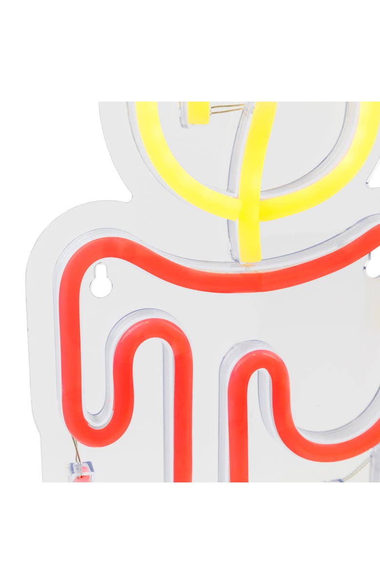 Northlight LED Candle Neon Lighted Christmas Wall or Window Decoration - 12", Alternate, color, Red