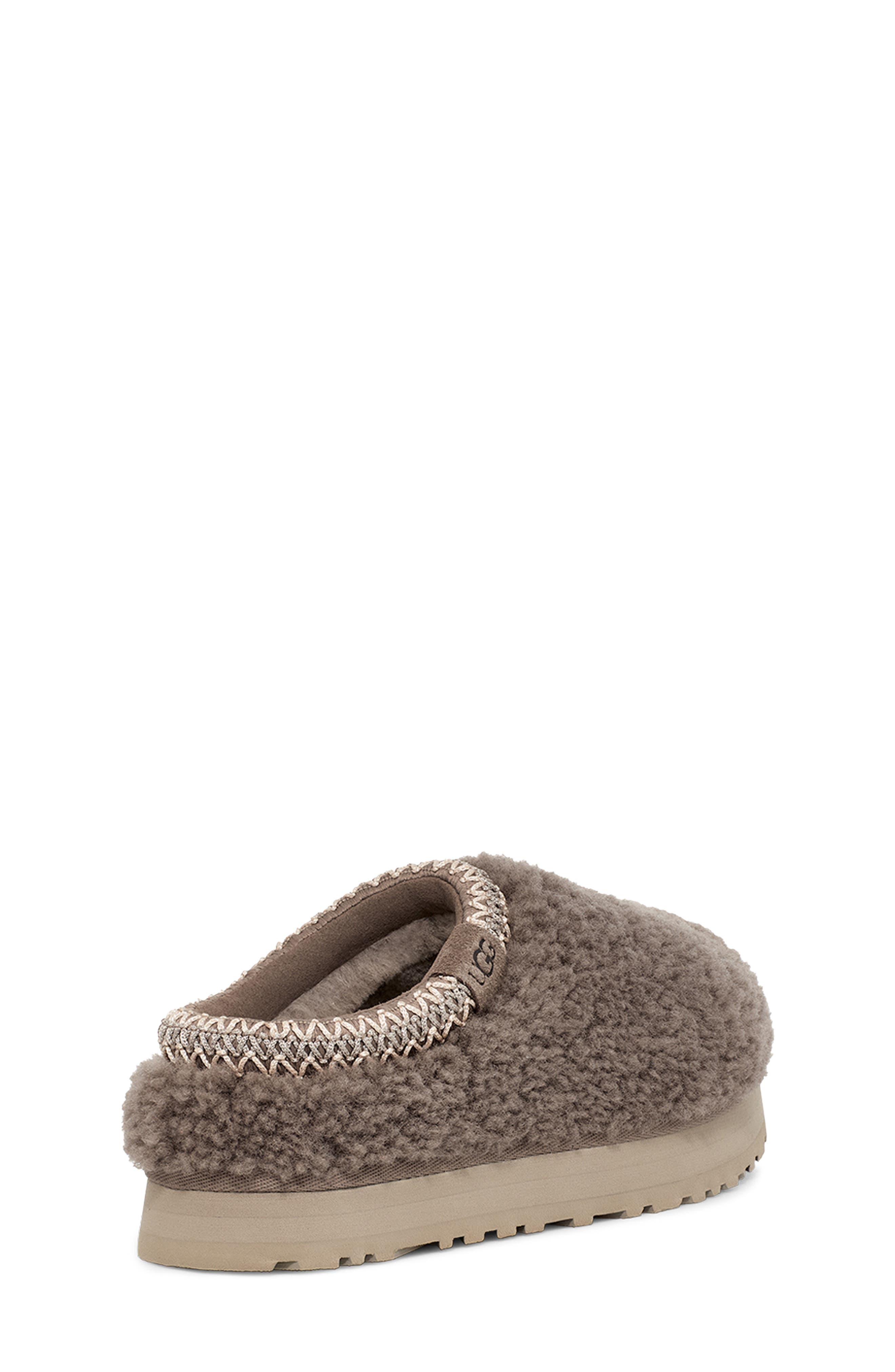 UGG<sup>®</sup> Tazz Maxi Curly Genuine Shearling Slipper, Alternate, color, Smoke Plume