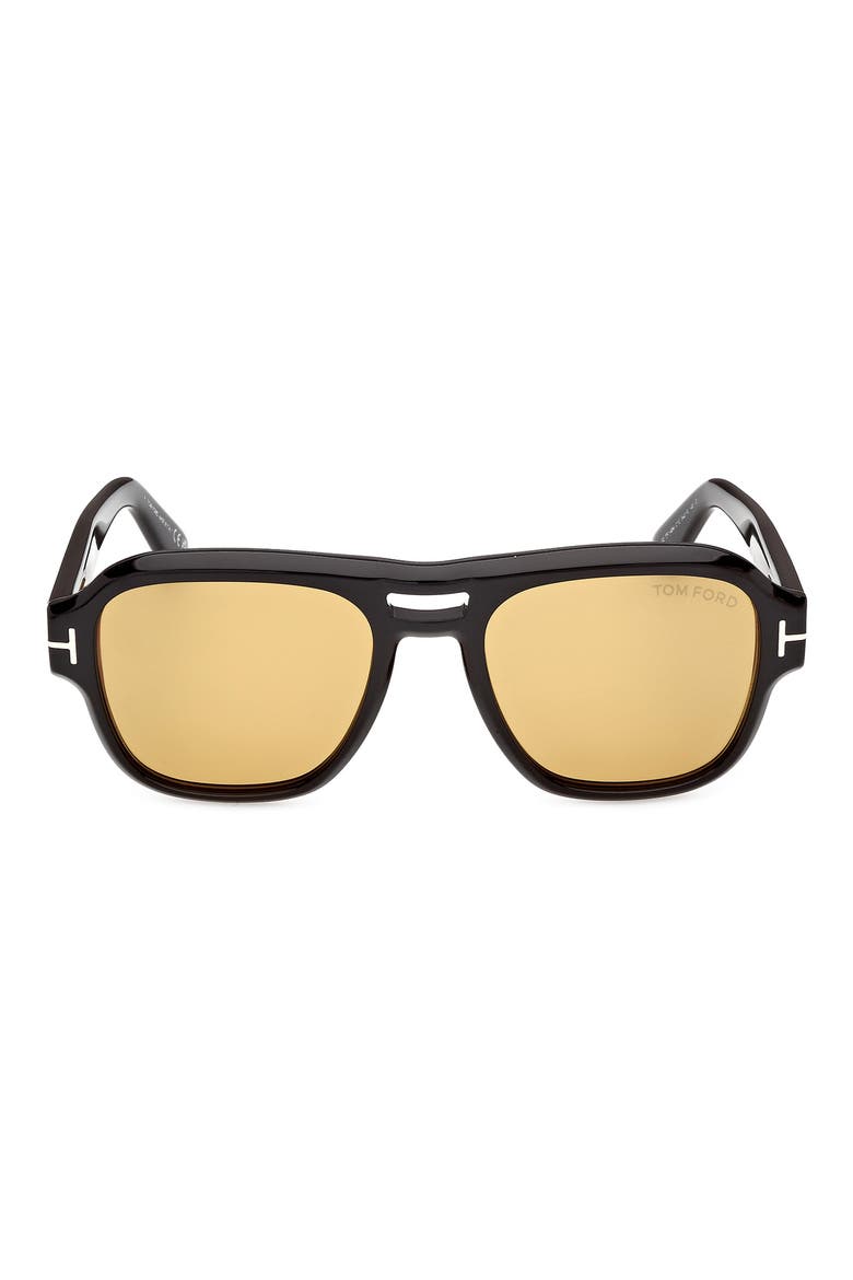 Mason 54mm Navigator Sunglasses, Main, color, BLACK ROSE GOLD/ VICUNA